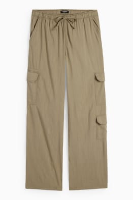 CLOCKHOUSE - cargo trousers - mid-rise waist - wide leg