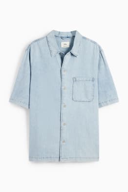 Cămașă din denim - oversized fit - guler Kent