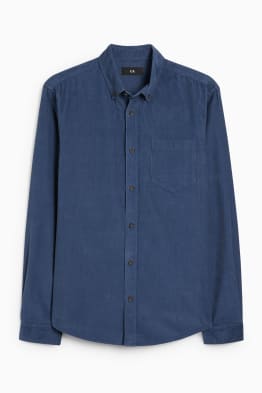 Corduroy shirt - regular fit - button-down collar