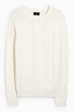 Sweter - wzór warkocza