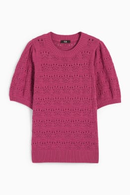 Pletený svetr - s krátkým rukávem