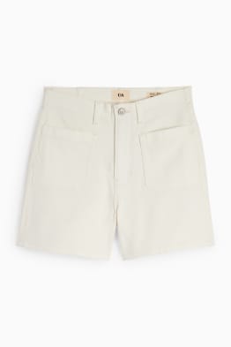 Denim shorts - high waist - LYCRA®