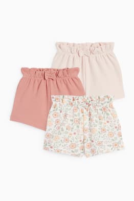 Multipack of 3 - flowers - baby shorts