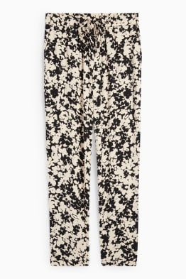 Pantalón de tela - mid waist - tapered fit - de flores
