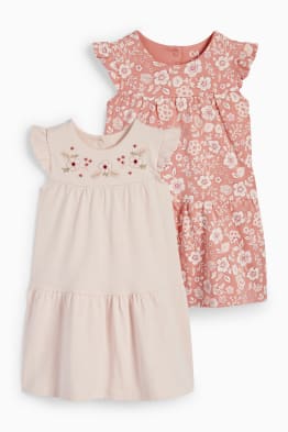 Pack de 2 - florecillas - vestidos para bebé