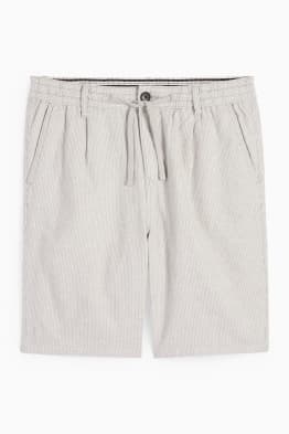 Shorts - misto lino - a righe