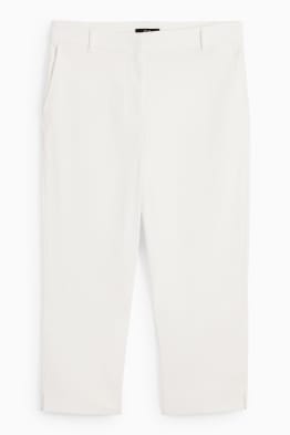 Capri trousers - mid-rise waist - slim fit