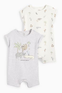 Confezione da 2 - giungla - pigiama per neonati
