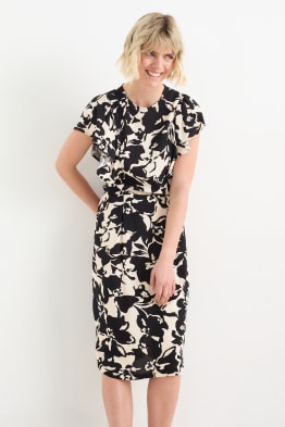 Dress with flounces - floral