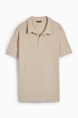 Terry cloth polo shirt