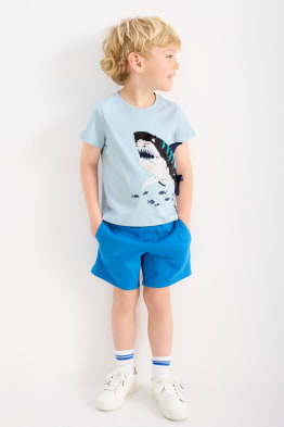 Squali - set - t-shirt e shorts in felpa - 2 pezzi