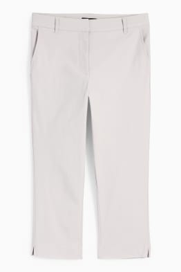 Capri trousers - mid-rise waist - slim fit