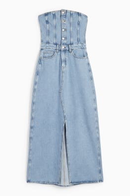 CLOCKHOUSE - rochie bandeau din denim