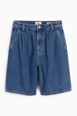 Denim Bermuda shorts - high waist