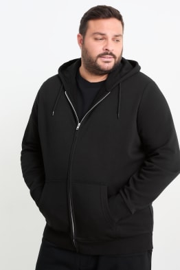 Zip-through sweatshirt with hood