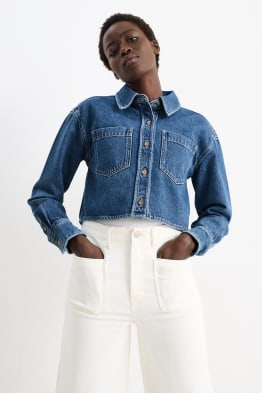 Cropped denim jacket