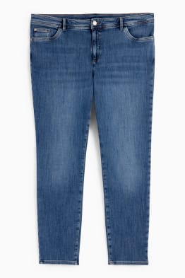 Skinny jeans - mid-rise waist - one size fits more