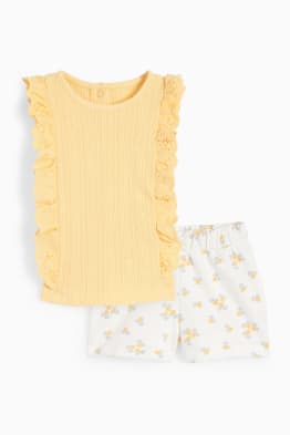 Blümchen - Baby-Outfit - 2 teilig