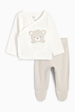 Motiv medvídka - outfit pro novorozence - 2dílný