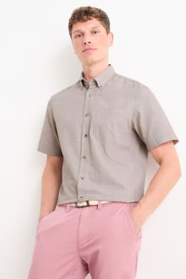 Business shirt - regular fit - button-down collar