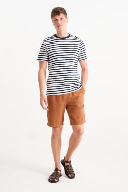 Bermuda shorts - linen blend