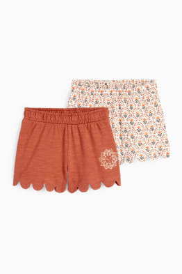 Confezione da 2 - sole e fiori - shorts in felpa
