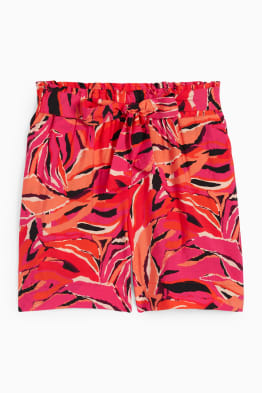 Shorts - mid-rise waist - patterned