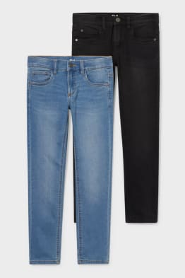 Rozšířené velikosti - multipack 2 ks - slim jeans - jog denim