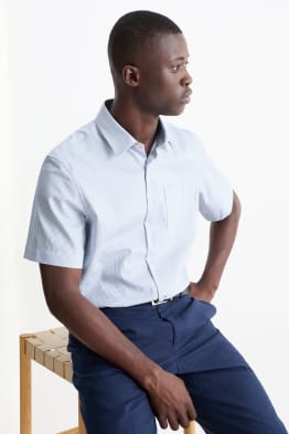 Camisa de oficina - regular fit - Kent - de planchado fácil - de cuadros