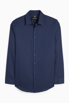 Chemise de bureau - slim fit - col kent - facile à repasser
