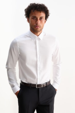 Chemise de bureau - slim fit - col cutaway - facile à repasser