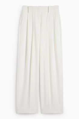 Pantalon de toile - high waist - tapered fit