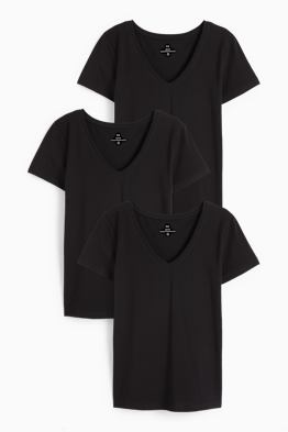 Confezione da 3 - t-shirt basic con scollo a V