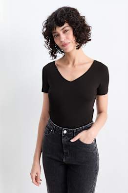 Confezione da 3 - t-shirt basic con scollo a V