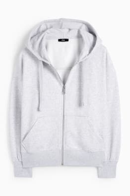 Felpa con zip e cappuccio basic