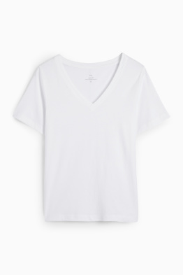 T-shirt basic scollo a V - regular fit