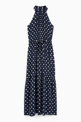 Robe évasée - à pois