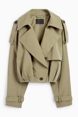Cropped trench coat