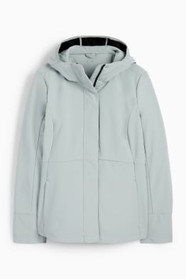 Kurtka softshell z kapturem - wodoodporna - 4 Way Stretch