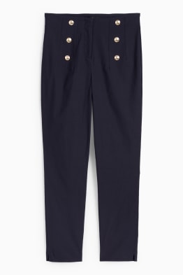 Pantalon en toile - high waist - slim fit