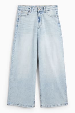 Wide leg jeans - low-rise waist