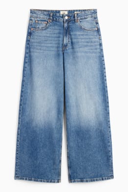 Wide Leg Jeans - Low Waist