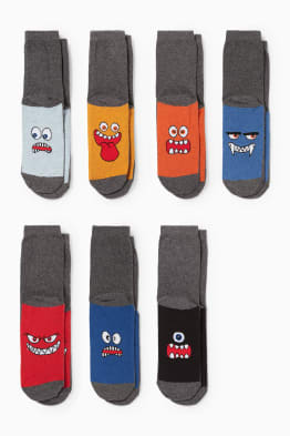 Pack de 7 - muecas - calcetines con dibujo