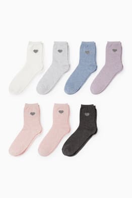 Multipack 7er - Herz - Socken mit Motiv