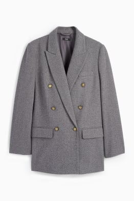 Oversized-Longblazer - gemustert