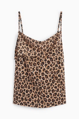 Blouse top - leopard print