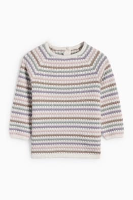 Pull bébé - à rayures