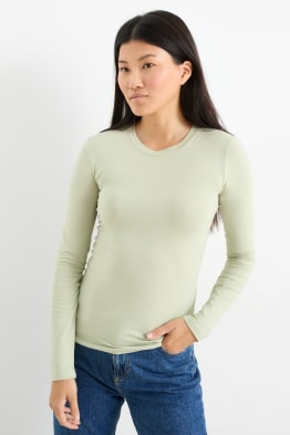 Basic-Langarmshirt
