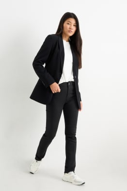 Spodnie materiałowe - wysoki stan - slim fit