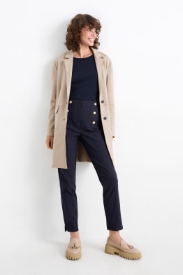 Pantalon en toile - high waist - slim fit
